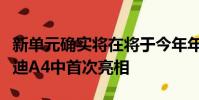 新單元確實將在將于今年年底上市的下一代奧迪A4中首次亮相