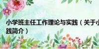 小學班主任工作理論與實踐(關于小學班主任工作理論與實踐簡介)