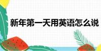 新年第一天用英語怎么說(新年第一天)