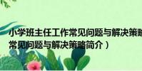 小學班主任工作常見問題與解決策略(關于小學班主任工作常見問題與解決策略簡介)