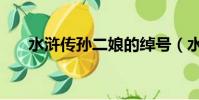 水滸傳孫二娘的綽號(水滸傳孫二娘)