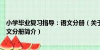 小學畢業復習指導:語文分冊(關于小學畢業復習指導:語文分冊簡介)