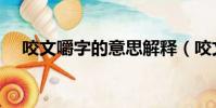 咬文嚼字的意思解釋(咬文嚼字的意思)