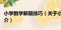 小學數學解題技巧(關于小學數學解題技巧簡介)