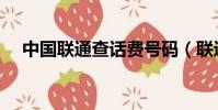 中國聯通查話費號碼(聯通查話費號碼)