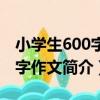 小學生600字限字作文（關于小學生600字限字作文簡介）