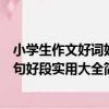 小學生作文好詞好句好段實用大全（關于小學生作文好詞好句好段實用大全簡介）