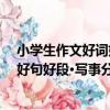 小學生作文好詞好句好段·寫事分冊（關于小學生作文好詞好句好段·寫事分冊簡介）