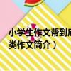 小學生作文幫到底：分類作文（關于小學生作文幫到底：分類作文簡介）