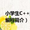 小學生C++趣味編程（關于小學生C++趣味編程簡介）