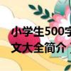 小學生500字作文大全（關于小學生500字作文大全簡介）