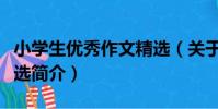 小學生優秀作文精選(關于小學生優秀作文精選簡介)