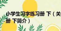 小學生習字練習冊 下(關于小學生習字練習冊 下簡介)