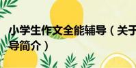 小學生作文全能輔導(關于小學生作文全能輔導簡介)