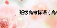 班級高考標語(高考標語)