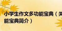 小學生作文多功能寶典(關于小學生作文多功能寶典簡介)