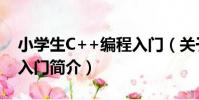 小學生C++編程入門(關于小學生C++編程入門簡介)