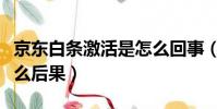京東白條激活是怎么回事(激活京東白條有什么后果)
