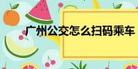 廣州公交怎么掃碼乘車(廣州公車)