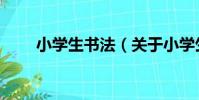 小學生書法(關于小學生書法簡介)
