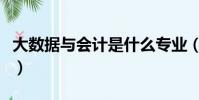 大數據與會計是什么專業(大數據專業學什么)