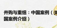 并購與重組:中國案例(關于并購與重組:中國案例介紹)