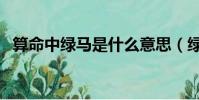 算命中綠馬是什么意思(綠馬是什么意思)