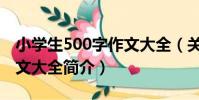 小學生500字作文大全(關于小學生500字作文大全簡介)