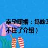 幸孕暖婚：媽咪馬甲捂不住了（關于幸孕暖婚：媽咪馬甲捂不住了介紹）