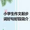 小學生作文起步：好詞好句好段（關于小學生作文起步：好詞好句好段簡介）