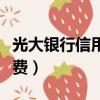 光大銀行信用卡年費查詢（光大銀行信用卡年費）