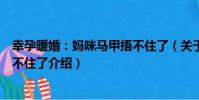 幸孕暖婚:媽咪馬甲捂不住了(關于幸孕暖婚:媽咪馬甲捂不住了介紹)