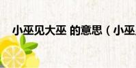 小巫見大巫 的意思(小巫見大巫的意思)