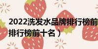2022洗發水品牌排行榜前十名(洗發水品牌排行榜前十名)