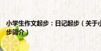 小學生作文起步:日記起步(關于小學生作文起步:日記起步簡介)