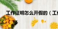工作證明怎么開假的(工作證明怎么開)