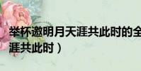 舉杯邀明月天涯共此時的全詩(舉杯邀明月天涯共此時)