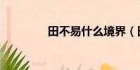 田不易什么境界(田不易)