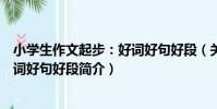 小學生作文起步:好詞好句好段(關于小學生作文起步:好詞好句好段簡介)