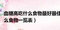 血糖高吃什么食物最好最佳(血糖高不能吃什么食物一覽表)