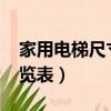 家用電梯尺寸一覽表1000（家用電梯尺寸一覽表）