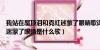 我站在屋頂淚和霓虹迷蒙了眼睛歌詞(我站在屋頂淚和霓虹迷蒙了眼睛是什么歌)