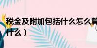 稅金及附加包括什么怎么算(稅金及附加包括什么)