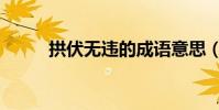 拱伏無違的成語意思(拱伏無違)