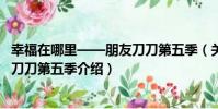 幸福在哪里——朋友刀刀第五季(關于幸福在哪里——朋友刀刀第五季介紹)