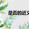 是否的近義詞是什么（是否的近義詞）