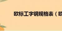 歐標工字鋼規格表(歐標工字鋼)