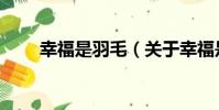 幸福是羽毛(關于幸福是羽毛介紹)