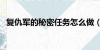 復仇軍的秘密任務怎么做(復仇軍的秘密)