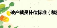 破產裁員補償標準(裁員補償標準)